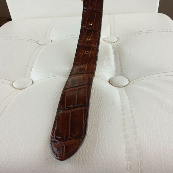 Lady Canterbury brown croco leather belt - Picture 7 of 16